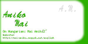 aniko mai business card